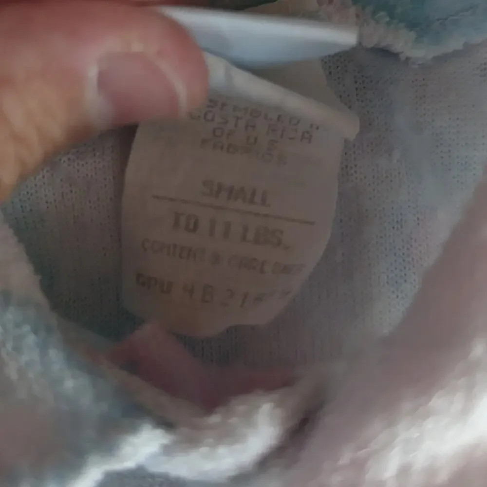 Vtg 90s Carter's Terry Sleeper Baby Sz Newborn Teddy Bear - Picture 7 of 7